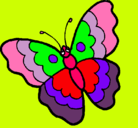 Dibujo Mariposa pintado por azuleta