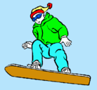 Dibujo Snowboard pintado por juesed