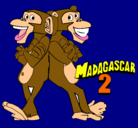 Dibujo Madagascar 2 Manson y Phil 2 pintado por porky