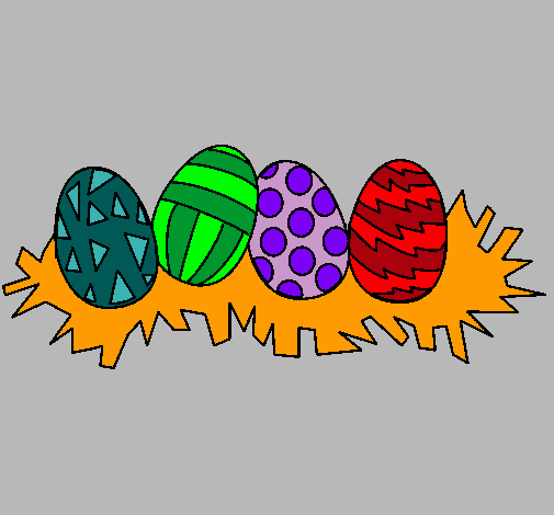 Dibujo Huevos de pascua III pintado por mariapucel