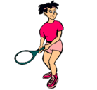 Dibujo Chica tenista pintado por tennis
