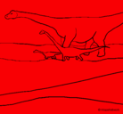 Dibujo Familia de Braquiosaurios pintado por cmxdgrfhyshd