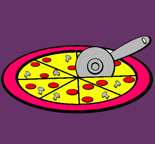 Dibujo Pizza pintado por kike