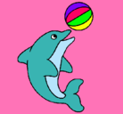 Dibujo Delfín jugando con una pelota pintado por keroppi