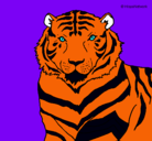 Dibujo Tigre pintado por rajas