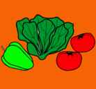 Dibujo Verduras pintado por mauri