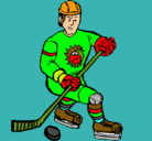 Dibujo Jugador de hockey sobre hielo pintado por juuan