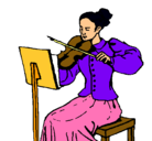 Dibujo Dama violinista pintado por cvbxc