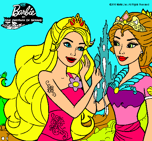 Barbie se despiede de la reina sirena