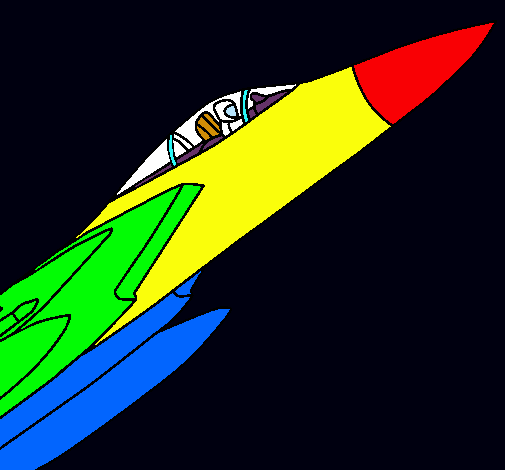 Dibujo Avión de caza pintado por Jairito