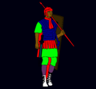 Dibujo Soldado romano pintado por napa