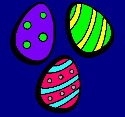 Dibujo Huevos de pascua IV pintado por keroppi