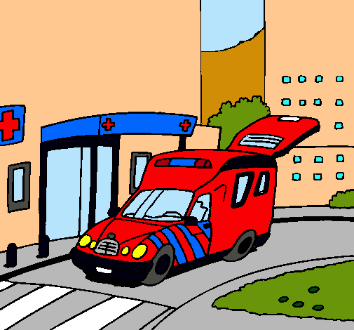 Ambulancia en el hospital