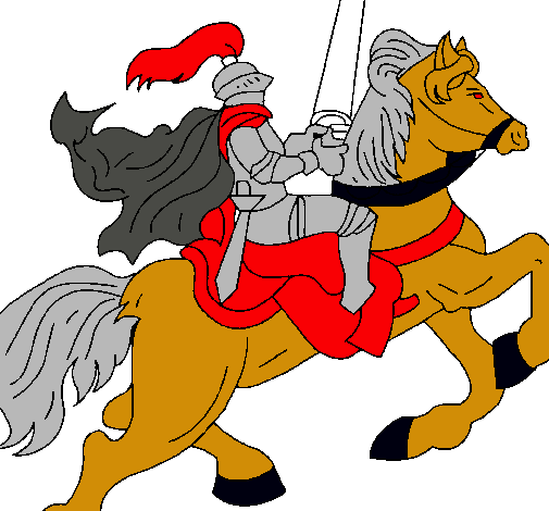 Dibujo Caballero a caballo pintado por tincho