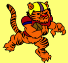 Dibujo Jugador tigre pintado por tigres 