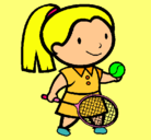 Dibujo Chica tenista pintado por xiomarita