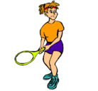 Dibujo Chica tenista pintado por fdhnhhgf