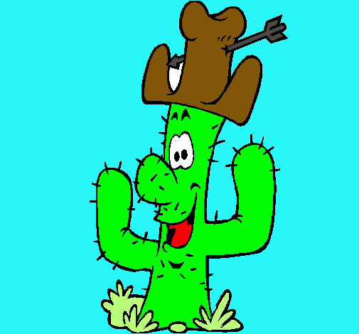 Cactus con sombrero