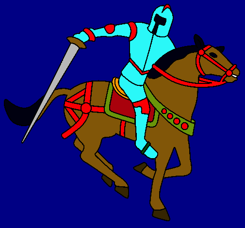 Dibujo Caballero a caballo IV pintado por CR7_
