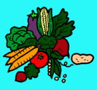 Dibujo verduras pintado por astrid5