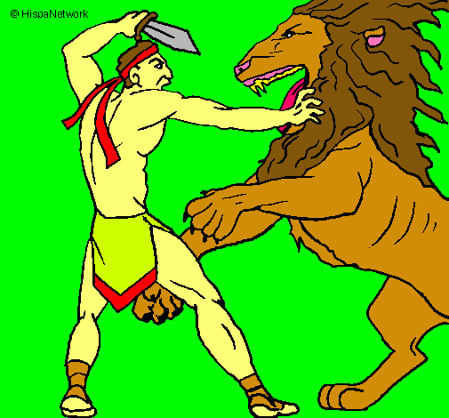 Gladiador contra león