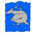 Dibujo Delfín pintado por pipo