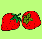 Dibujo fresas pintado por MONCHIS