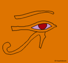 Dibujo Ojo Horus pintado por kebin