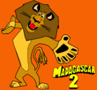 Dibujo Madagascar 2 Alex 2 pintado por madagascar