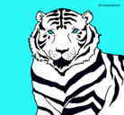 Dibujo Tigre pintado por cari