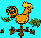 Dibujo Veletas y gallo pintado por amalia