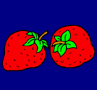 Dibujo fresas pintado por mjhmkjh