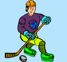 Dibujo Jugador de hockey sobre hielo pintado por hugopa
