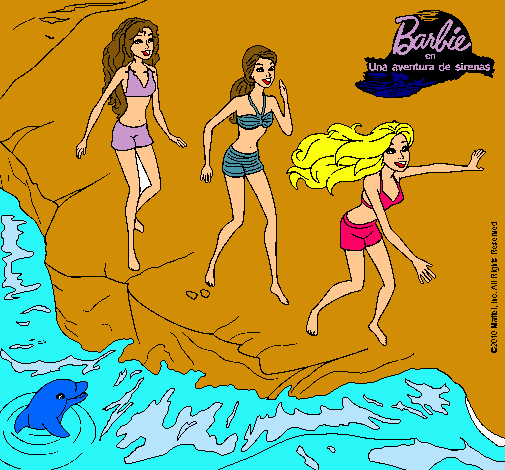 Barbie y sus amigas en la playa