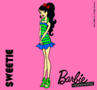 Dibujo Barbie Fashionista 6 pintado por emi123