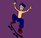 Dibujo Skater pintado por eabe1