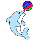 Dibujo Delfín jugando con una pelota pintado por nickolas_3773