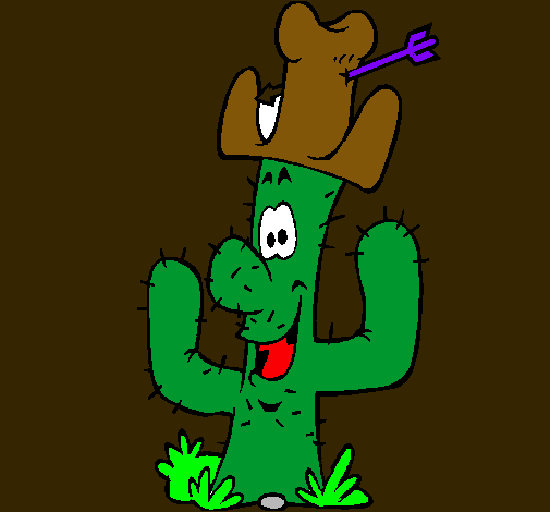 Cactus con sombrero