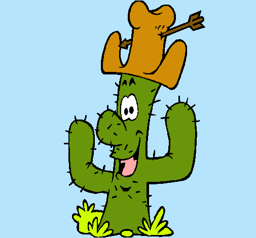 Cactus con sombrero