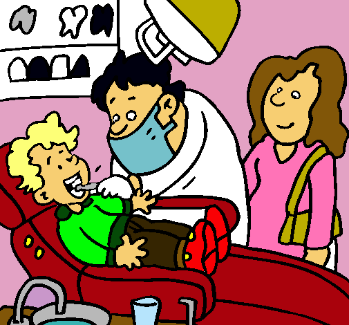 Niño en el dentista