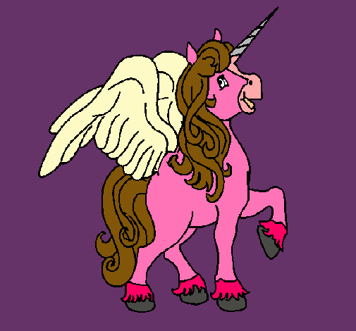 Unicornio con alas