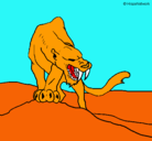 Dibujo Tigre con afilados colmillos pintado por cr7-adri