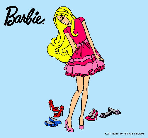 Barbie y su colección de zapatos