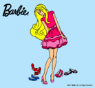 Dibujo Barbie y su colección de zapatos pintado por Chicacalient