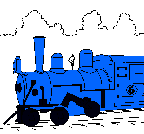 Dibujo Locomotora pintado por juanda