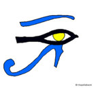 Dibujo Ojo Horus pintado por zoesan