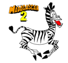 Dibujo Madagascar 2 Marty pintado por bonito