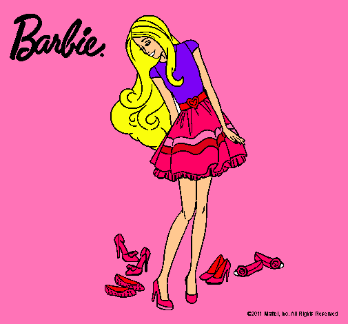 Barbie y su colección de zapatos