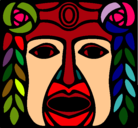 Dibujo Máscara Maya pintado por DESCHI