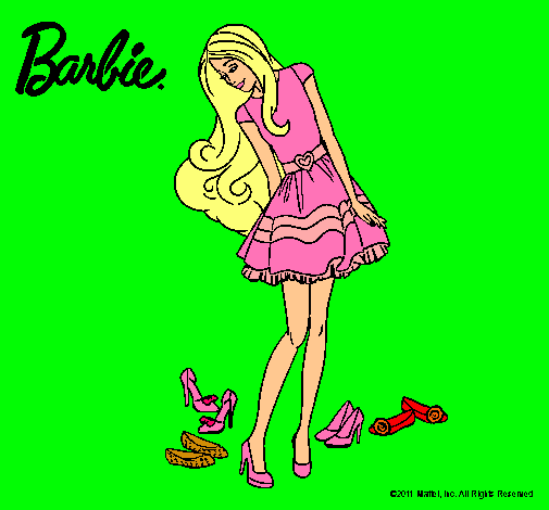 Barbie y su colección de zapatos